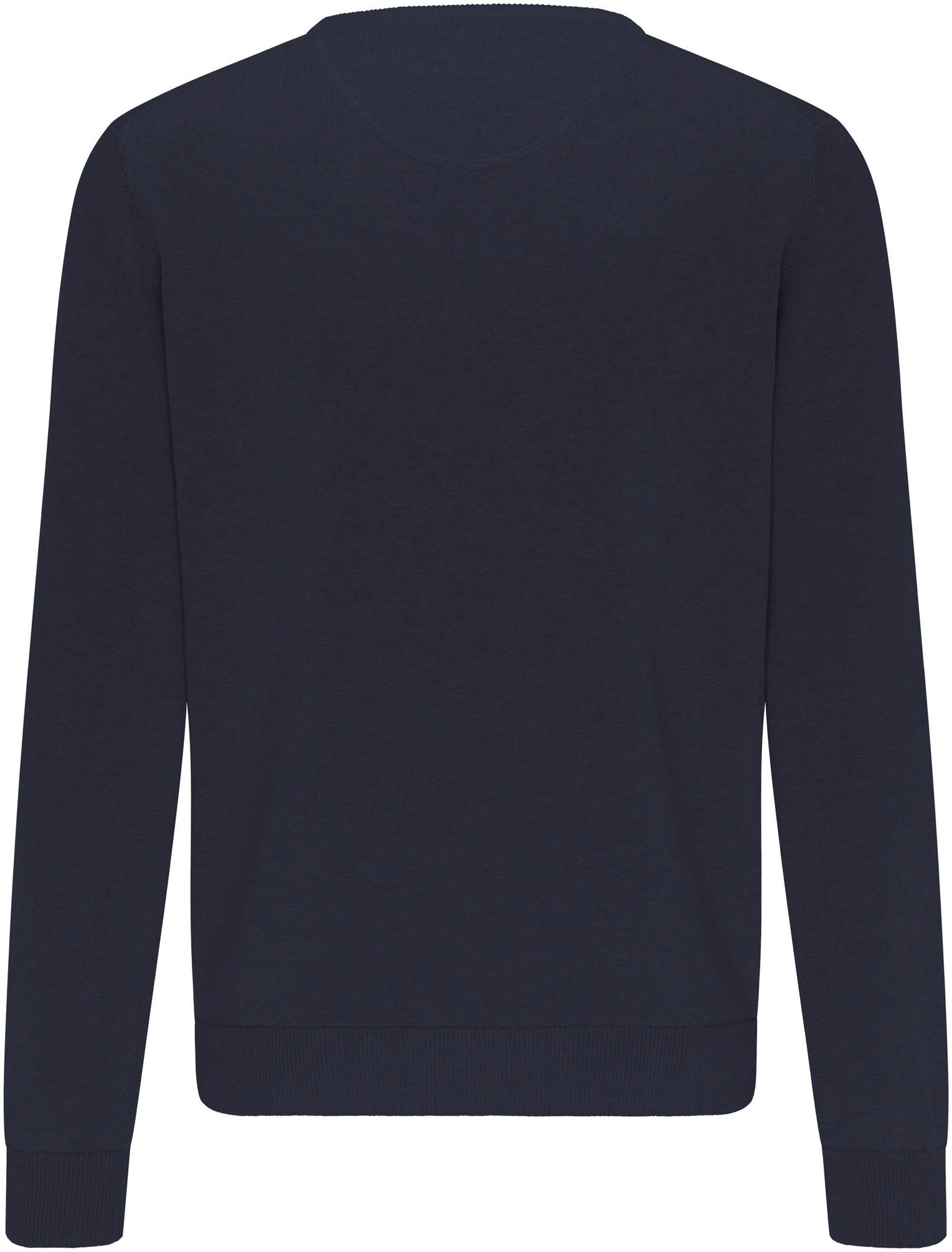 FYNCH-HATTON Strickpullover Langarmpullover navy (1-tlg) mit FYNCH-HATTON Logostickerei