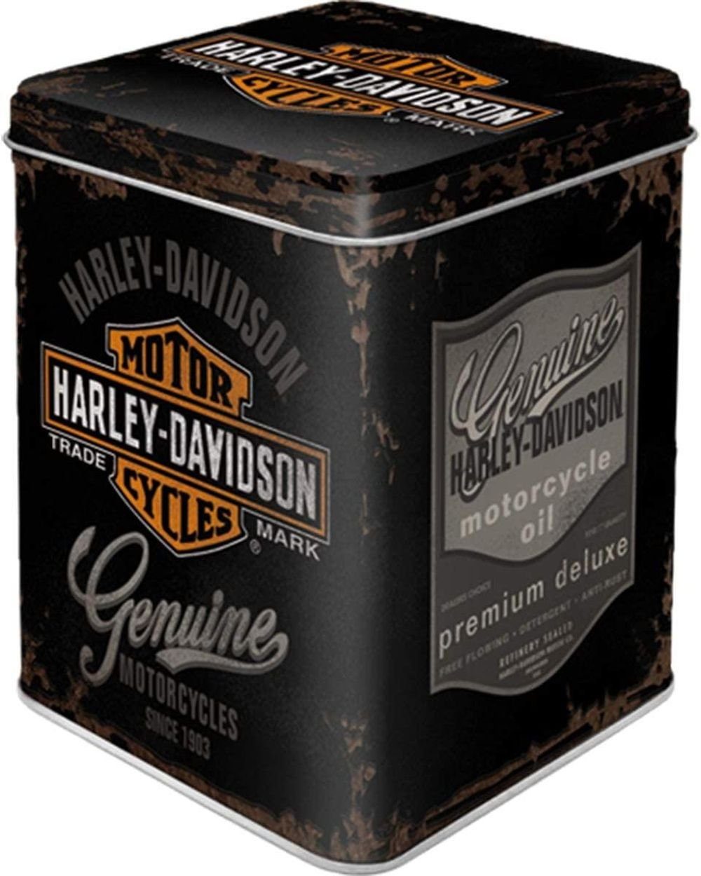 Nostalgic-Art Teedose Teedose Vorratsdose Gewürzdose - Harley-Davidson Genuine Logo