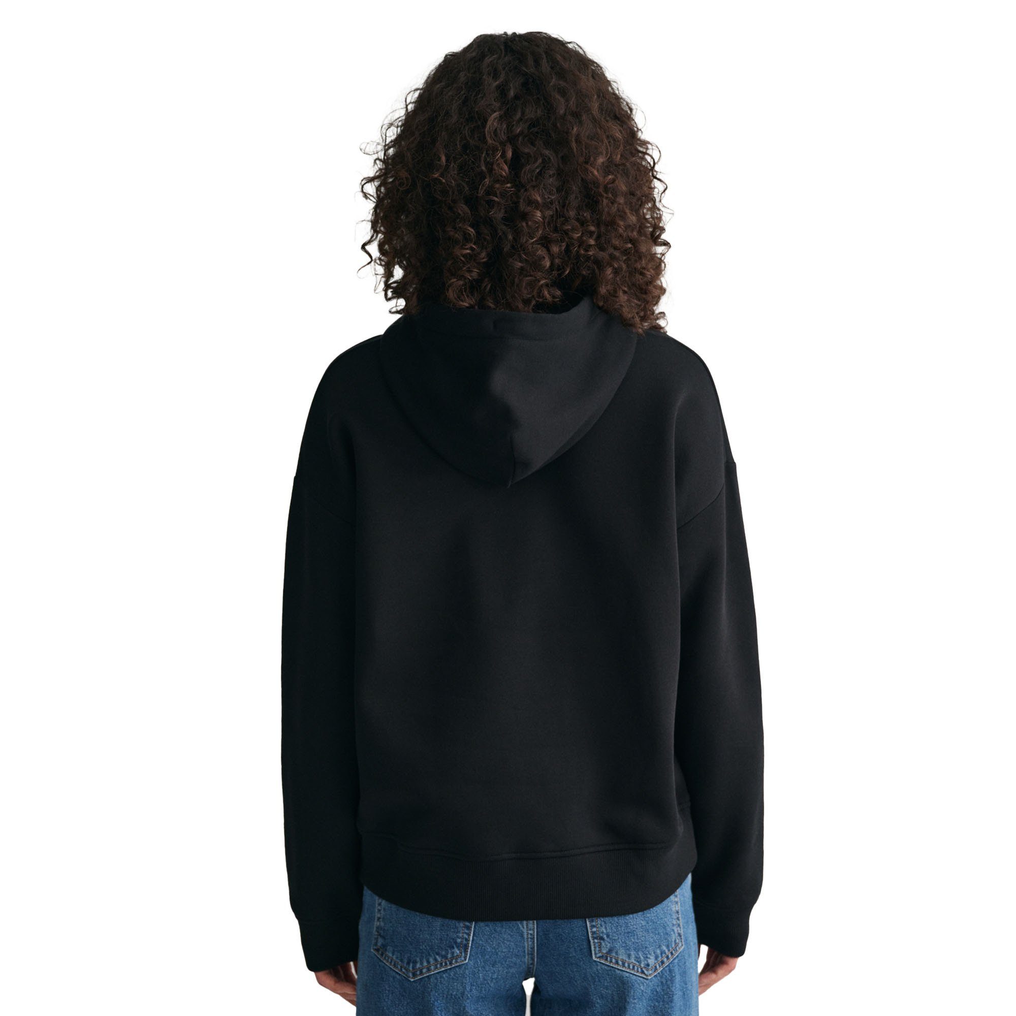 SHIELD - Gant Sweatshirt Damen REGULAR HOODIE Schwarz Sweater