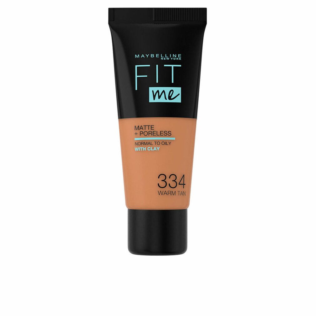MAYBELLINE NEW YORK Primer Fit Me Matte + Poreless Liquide Foundation 334 Warm Tan 30ml