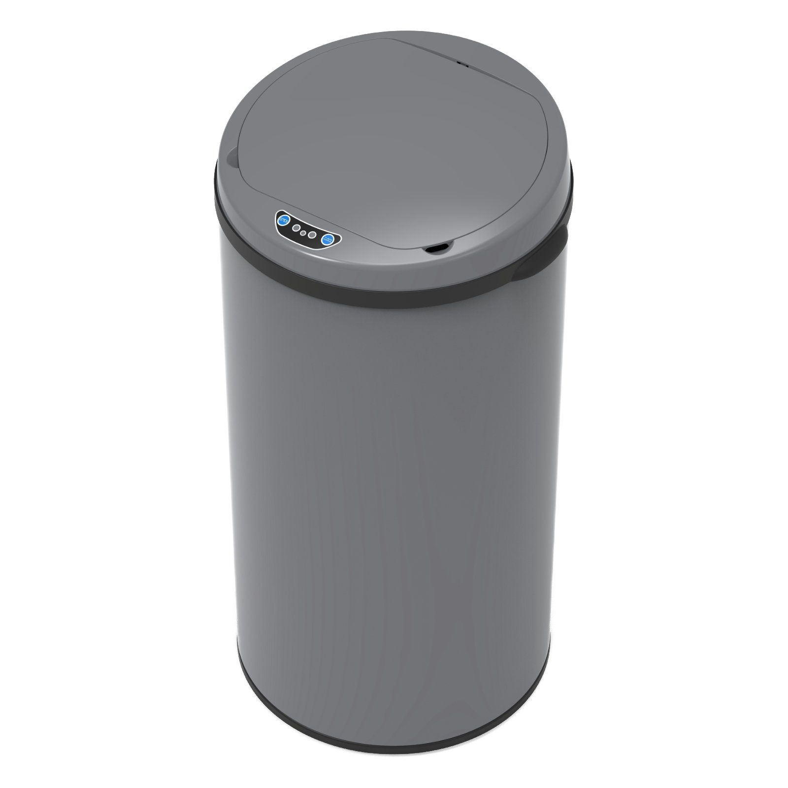 SVITA Mülleimer Sensormülleimer Rund, Abfalleimer, Küchenmülleimer, Mit Sensor, Softclose, 42L, Grau