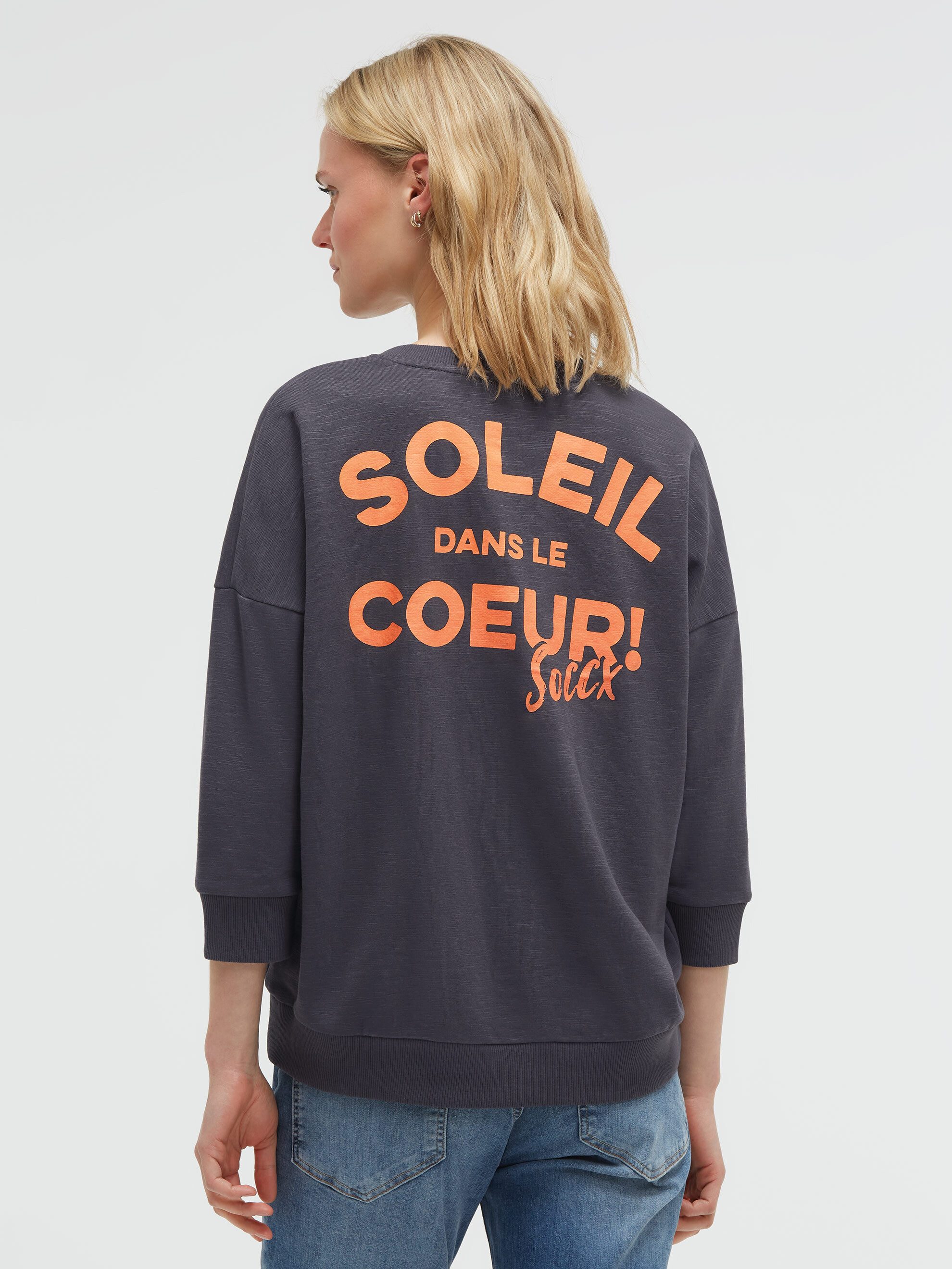 SOCCX Sweater mit überschnittener Schulter