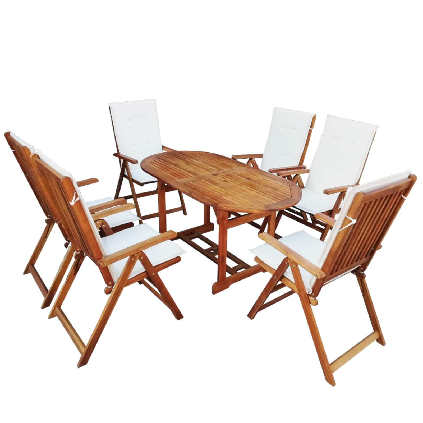 vidaXL Gartenlounge-Set Möbelset Braun Holz, (1-tlg)