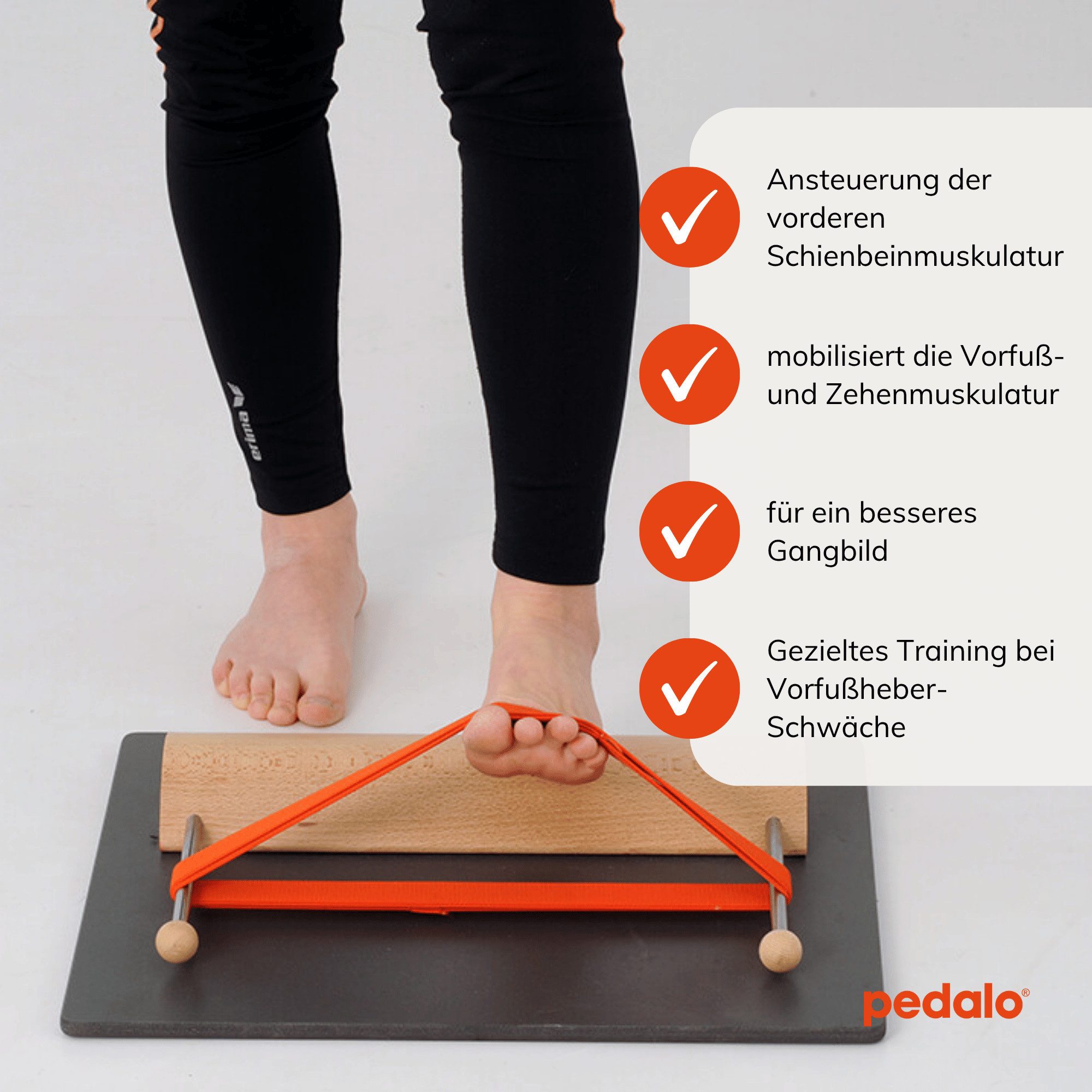 pedalo® Fußtrainer Fußwerkstatt S7 Vorfußheber I Fußtrainer I Fußheberschwäche, mobilisiert die Vorfuß- und Zehenmuskulatur