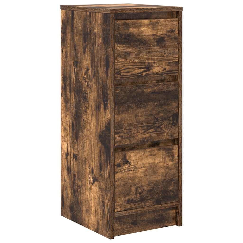 vidaXL Sideboard Sideboard Räuchereiche 29,5x34x76 cm Holzwerkstoff (1 St)