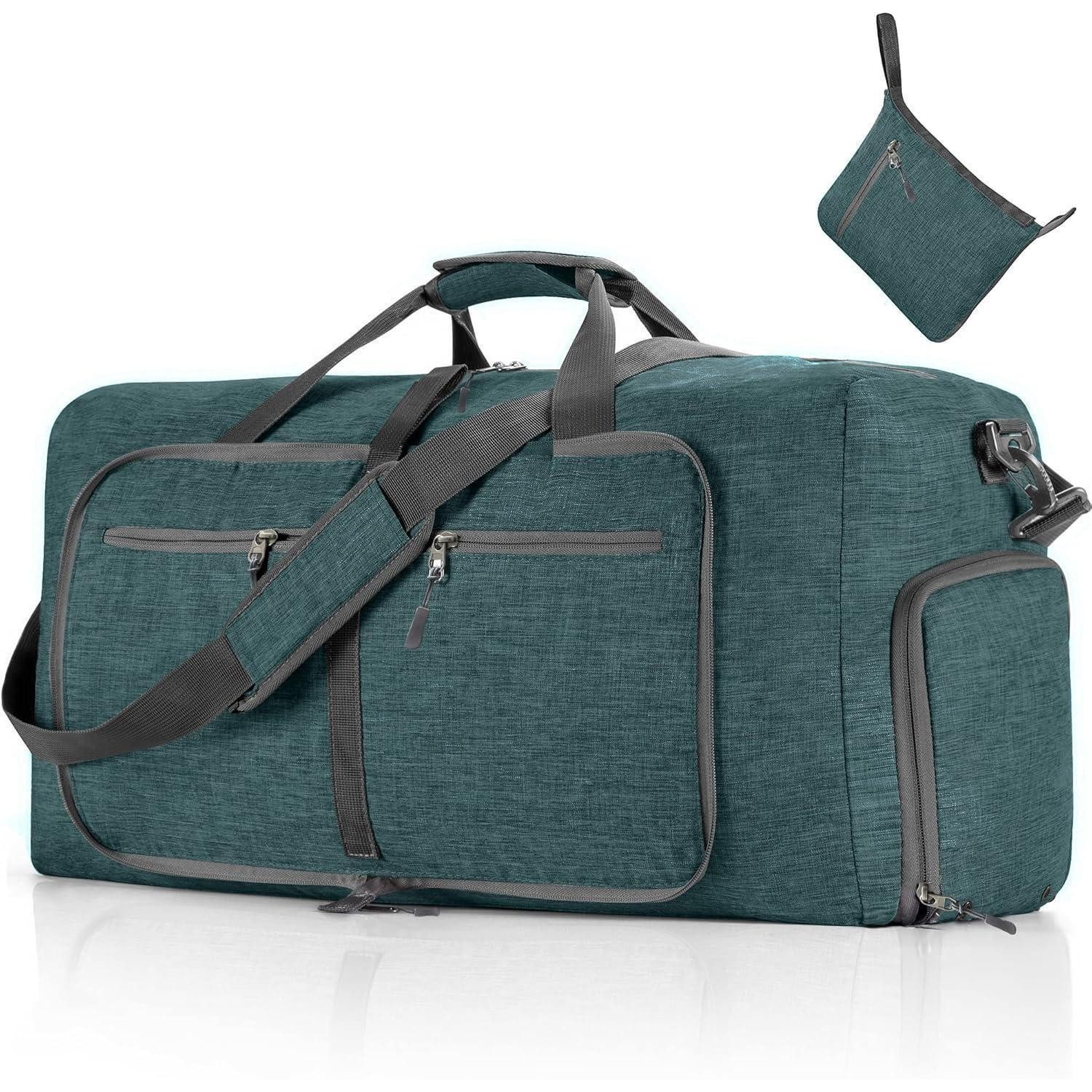 Reisetasche Reisetasche 115L Schuhfach Falttasche Camping Fitness Grün D Grün 115L