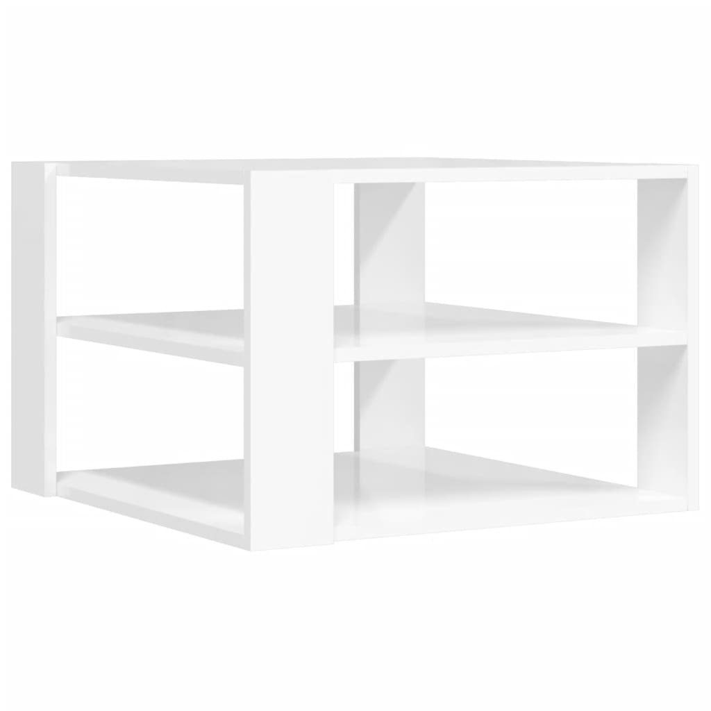 Hochglanz-Weiß | Holzwerkstoff Couchtisch Couchtisch Hochglanz-Weiß 59,5x59,5x40 Hochglanz-Weiß vidaXL (1-St) cm