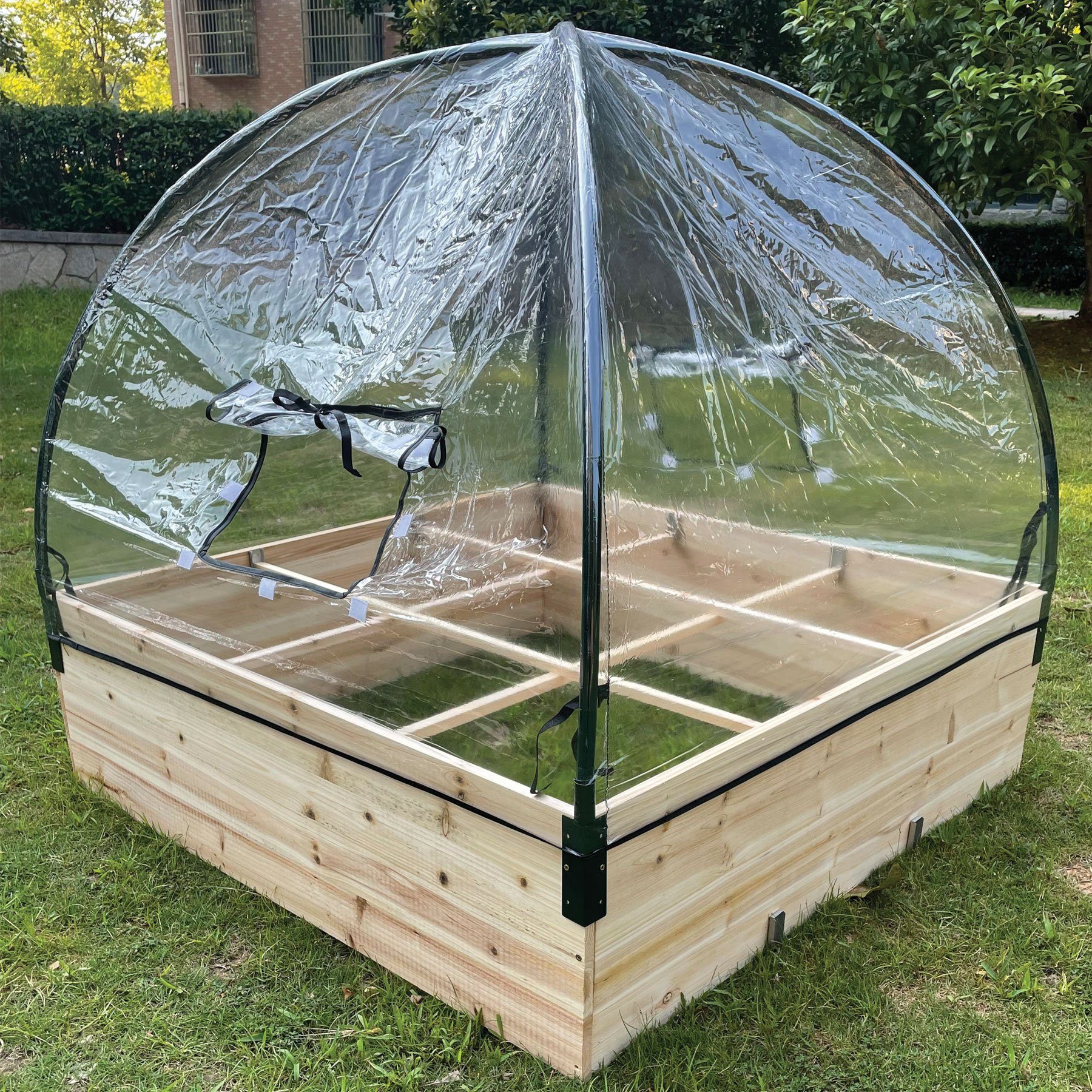 NYVI Gewächshaus Foliengewächshaus NYVIGreen 013 Treibhaus Pflanzenhaus, Frühbeet Gewächshaus für Gemüse, Pflanzen, Kräuter braun | Rabatt: 14%