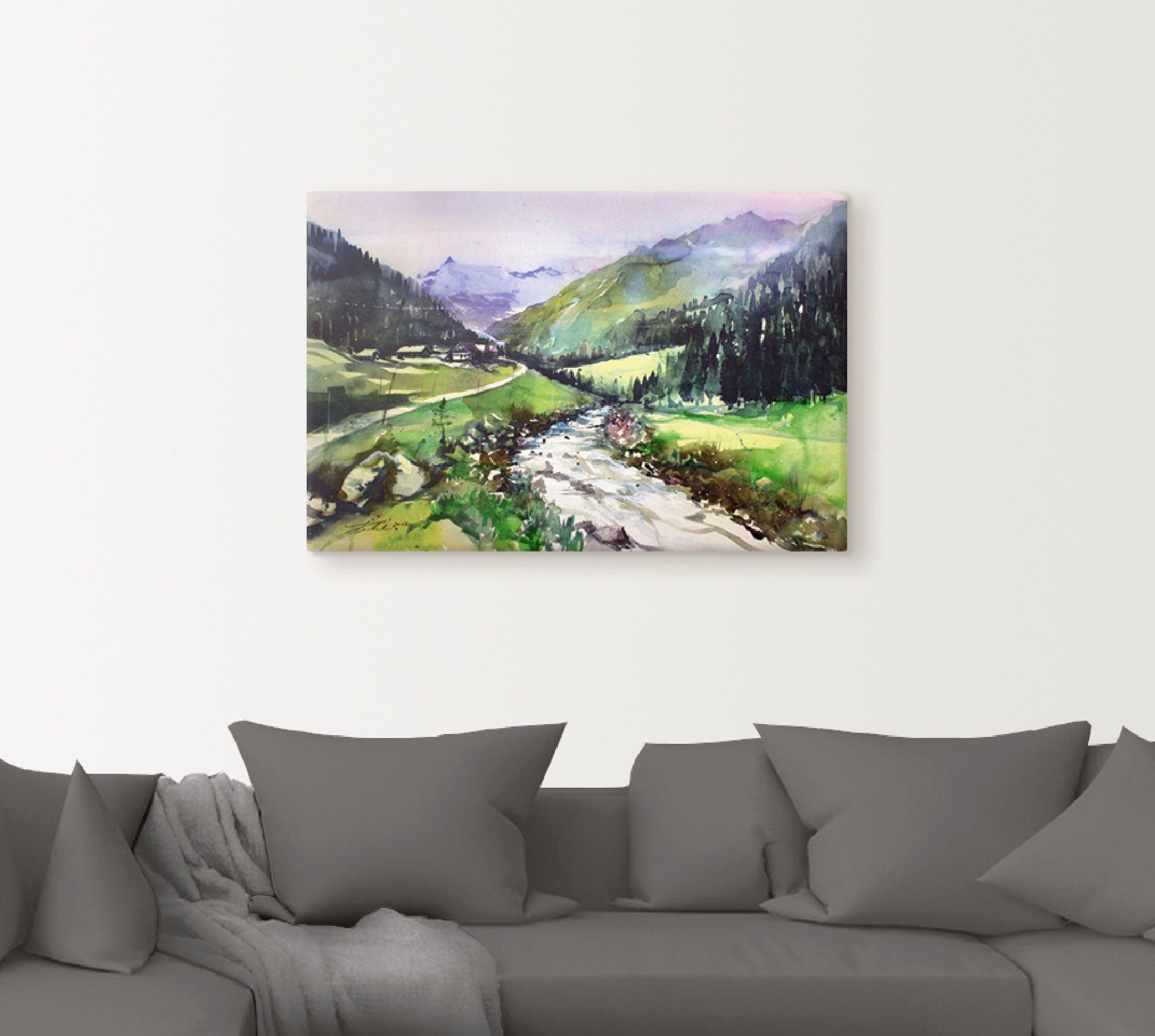 versch. Größen Salzburger Berge Habachtal, oder St), Alubild, in als Pinzgau, Poster (1 Wandaufkleber Leinwandbild, Artland Wandbild