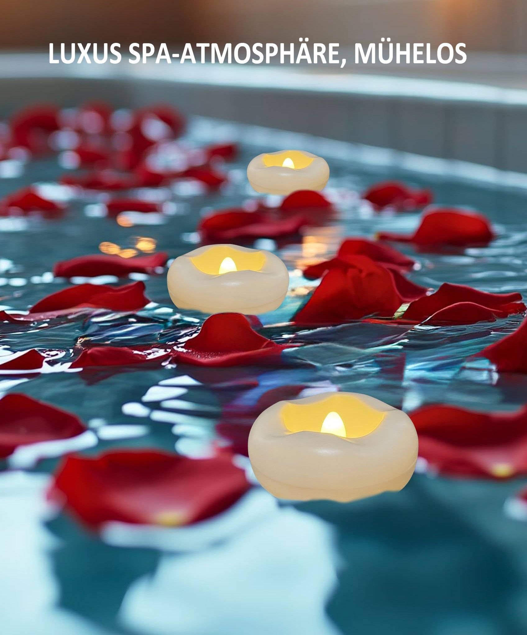 Coonoor LED-Kerze Flammenlose LED-Schwimmkerzen, LED-wasserfeste Kerzen, günstig online kaufen