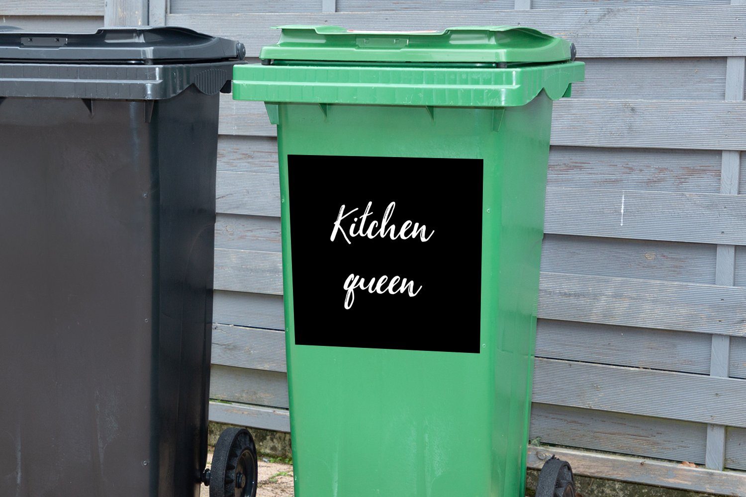 Mülleimer-aufkleber, Frauen Container, Wandsticker - Zitate (1 Queen - Kitchen Mülltonne, - MuchoWow Sticker, Induktionskochfeld Abfalbehälter St),