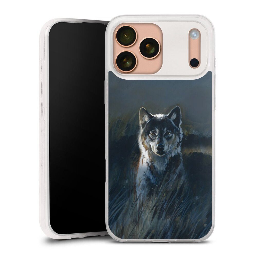 DeinDesign Handyhülle Wolf Natur Malerei Wolf 2, Apple iPhone 17 Pro Max Slim Case Silikon Hülle Ultra Dünn Schutzhülle