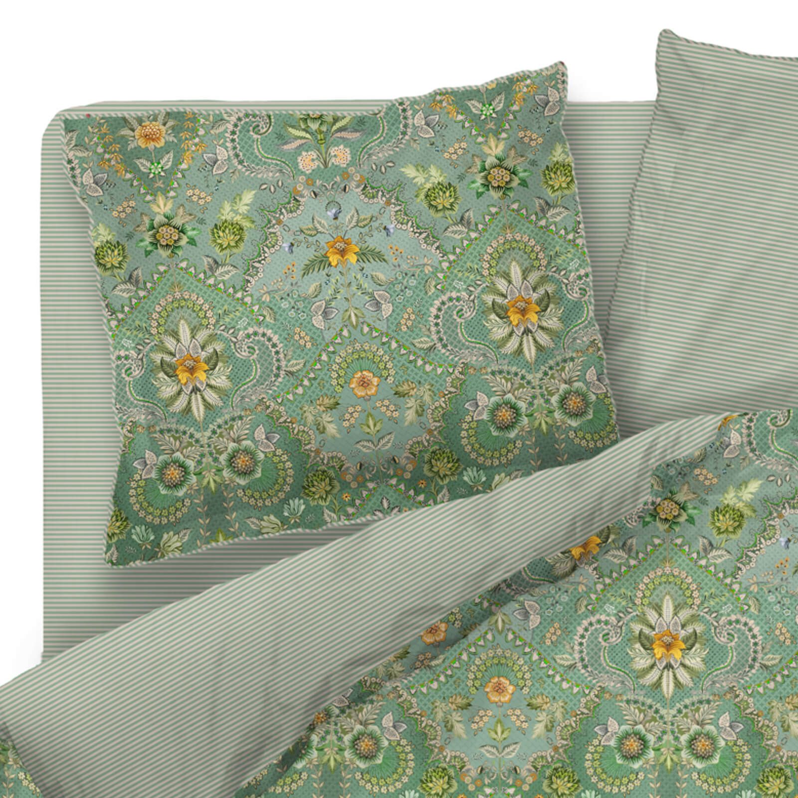 PiP Studio Bettwäsche Bettwäsche Saluti Piccoli Green Perkal, Perkal, 3 tei günstig online kaufen