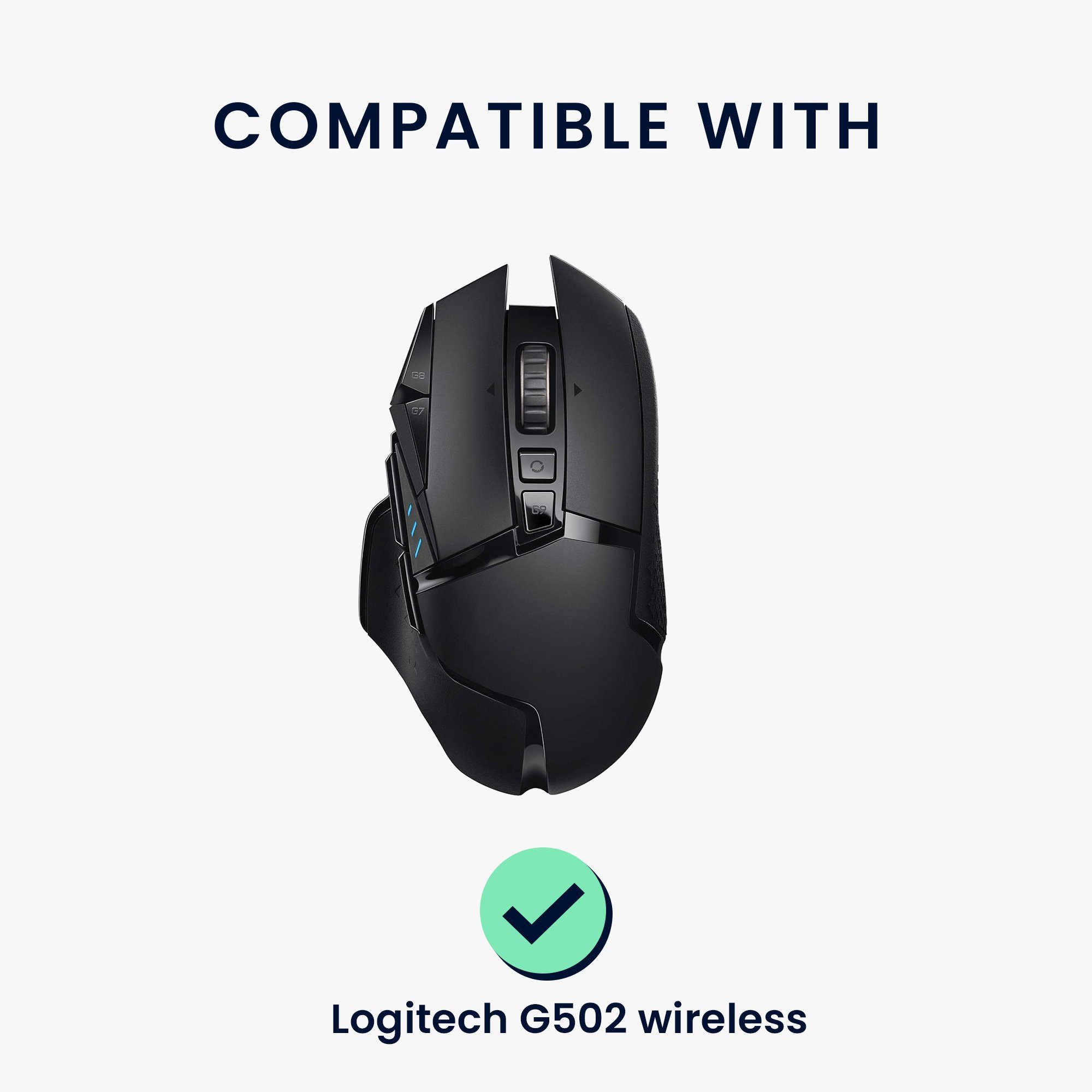 kwmobile Mausfüße Mouse Feet Sticker für Logitech G502 wireless (1-St), Ersatz Glider Mausfüße passgenau - Glides in Schwarz