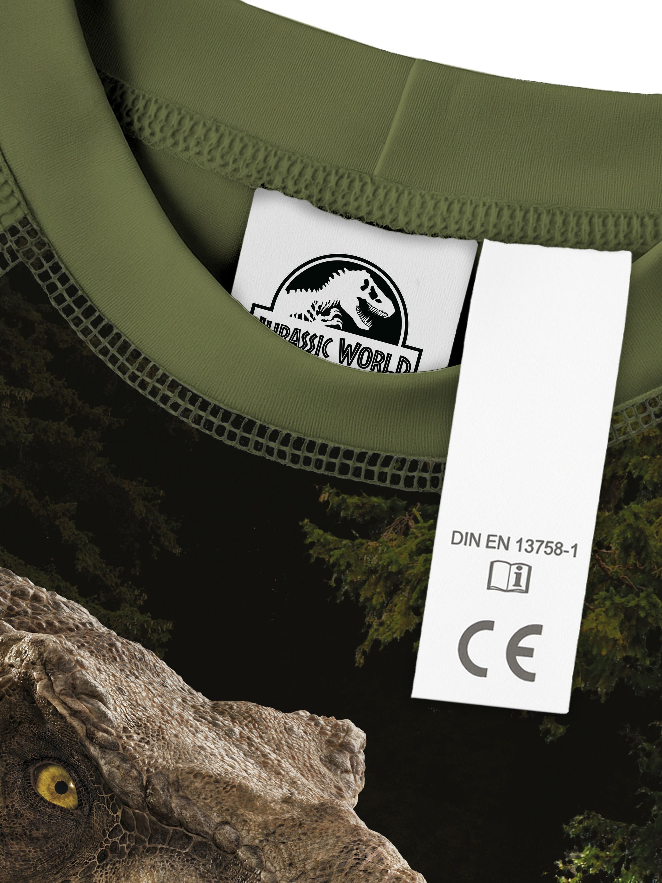 United Labels® Badeanzug Jurassic World Schwimmset UV-Schutz 30 Badeanzug Zweiteiler Badeset