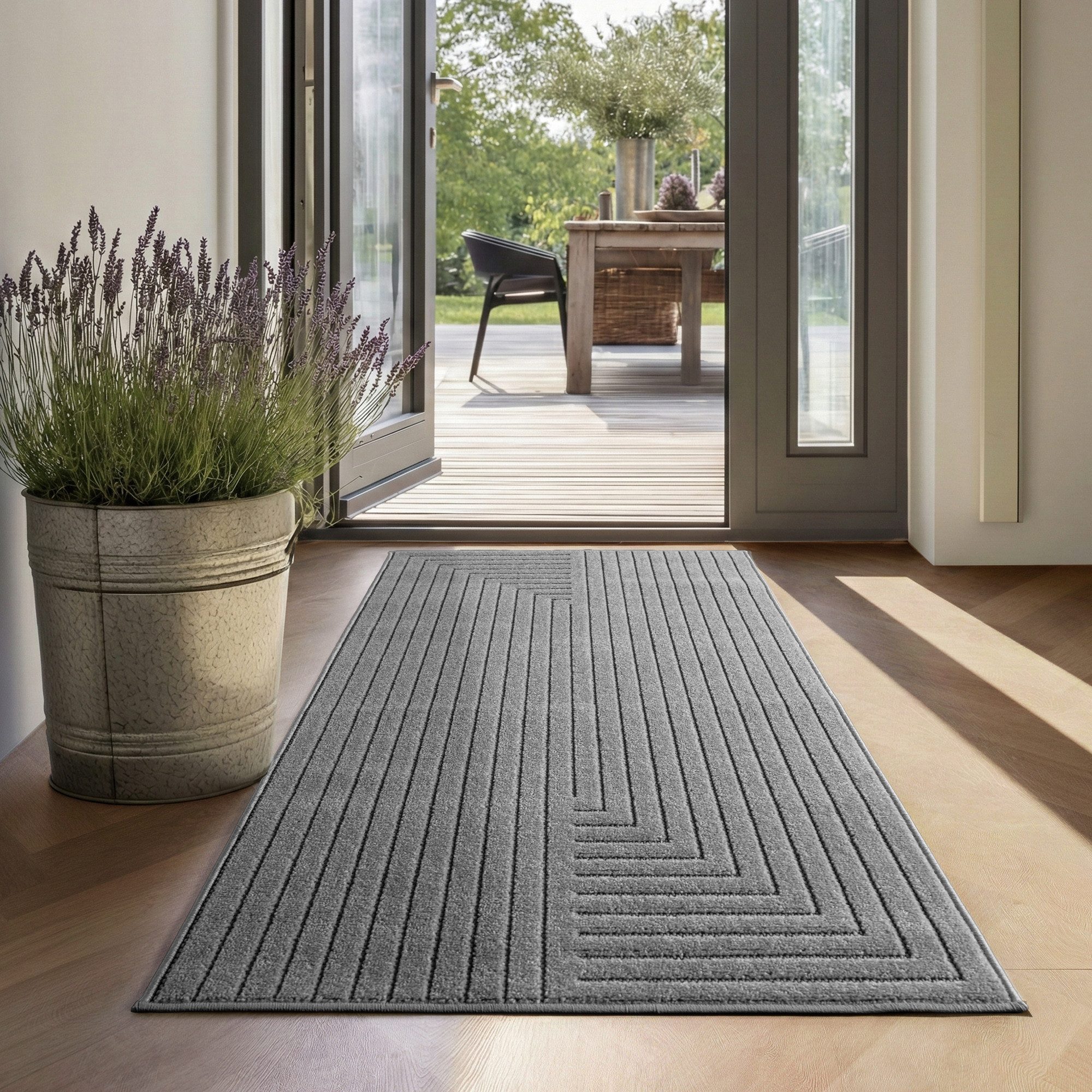 SIMPEX24 Outdoorteppich Skandinavischer 3D Design, Läufer, Höhe: 5 mm, Outd günstig online kaufen