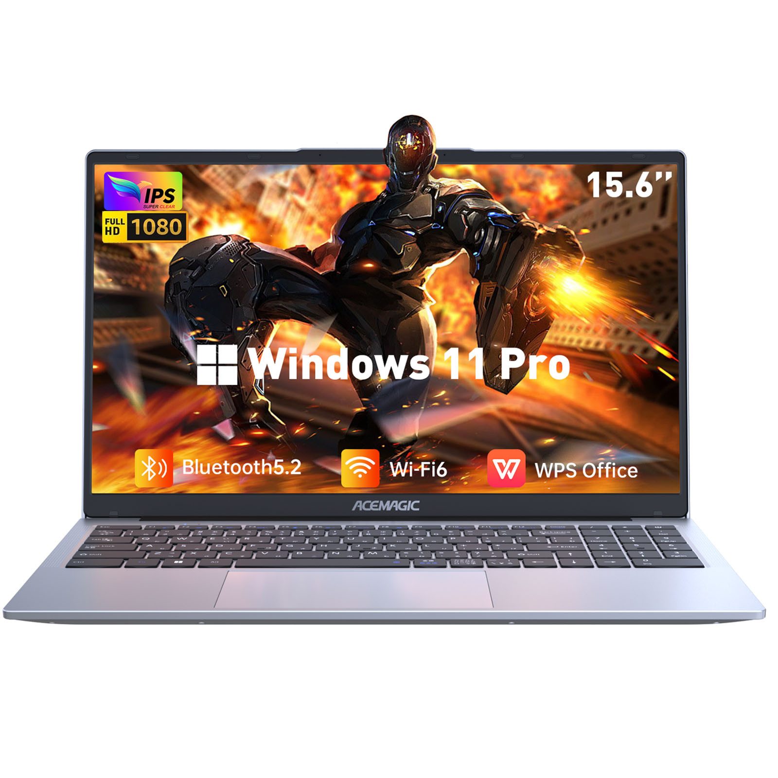 ACEMAGIC Laptop 15,6 Zoll, AMD Ryzen 7 7730U, 16 GB DDR4, 512 GB SSD Gaming Notebook (39,6 cm/15.6 Zoll, AMD R7 7730U, AMD Radeon Grafik, 16 GB, 512 GB SSD, bis zu 4.5GHz, AMD Radeon Grafik, Windows 11 Pro, WiFi 6/BT5.2,Full HD)