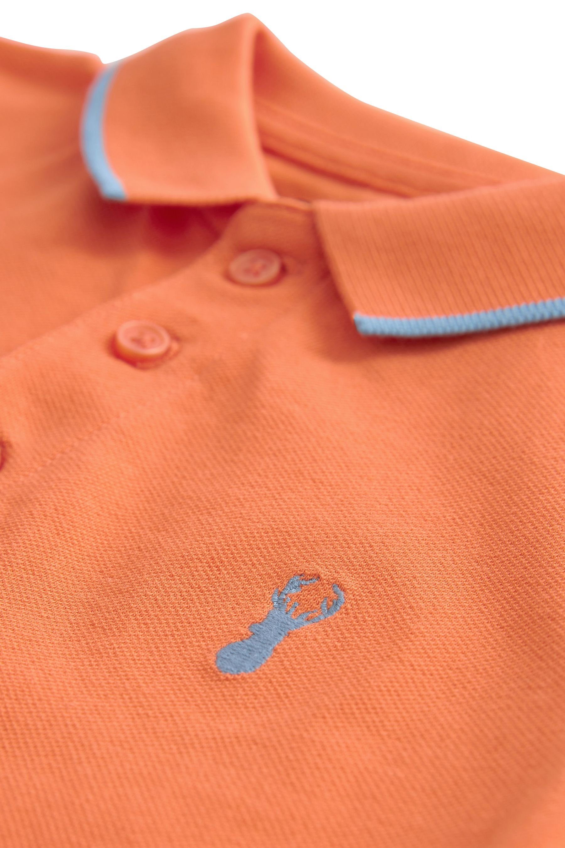 Orange Poloshirt Kurzärmeliges (1-tlg) Next Polo-Shirt