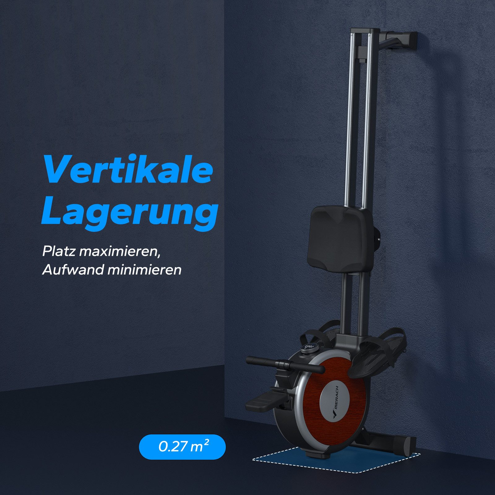 MERACH Rudergerät klappbar, smarter Magnetwiderstand bis 35KG Spitzenkraft (Rudergeräte mit 16 Stufen Einstellbar Widerstand, Doppel-Slide-Rails, Bluetooth Exklusiver App, Verstellbarer Tablethalterung, LCD-Display), ideal für Cardio-Training, Heimfitness, 158kg Belastbar