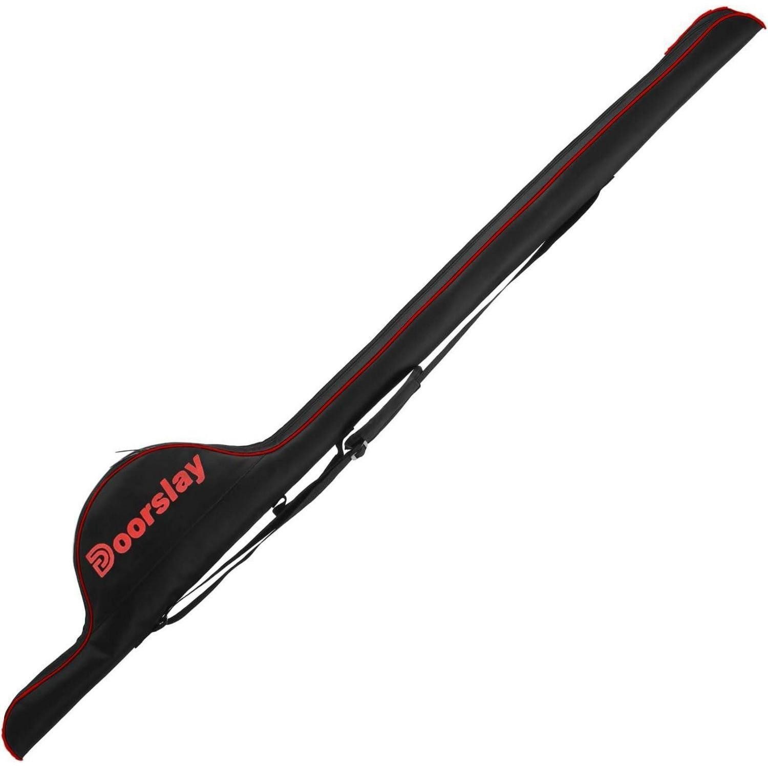 LuxusKollektion Angelrutentasche Angeltasche Rutentasche 160 cm Tragbar faltbar groß schwarz rot