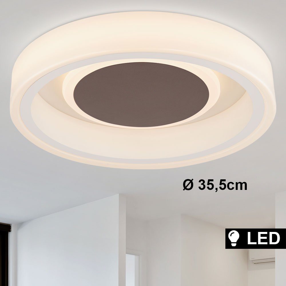 Globo LED Deckenleuchte, LED-Leuchtmittel fest verbaut, Warmweiß, LED Decken Leuchte Wohn Zimmer Strahler satiniert Dielen