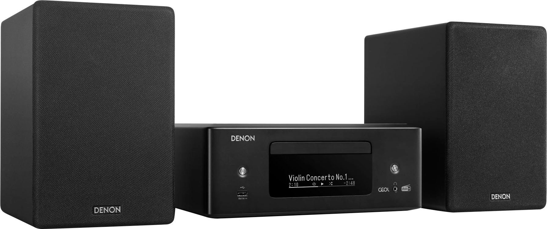 Denon CEOL N12DAB Stereoanlage (Digitalradio (DAB), FM-Tuner, UKW mit RDS, 130 W) schwarz