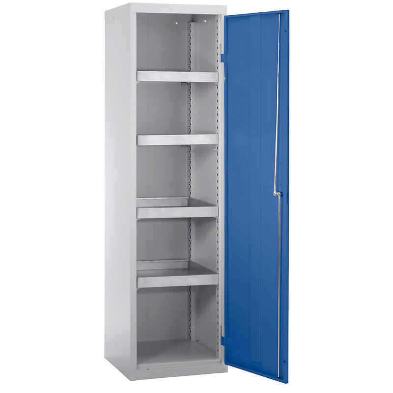 kaiserkraft Mehrzweckschrank BxTxH 500 x 500 x 1800 mm enzianblau