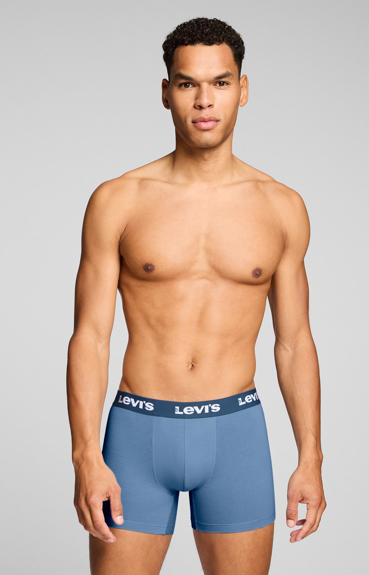 Levi's® Boxershorts LEVIS MEN REPEAT LOGO BOXER BRIEF 2P (2er Pack) ohne Eingriff, Logobund, elastisch