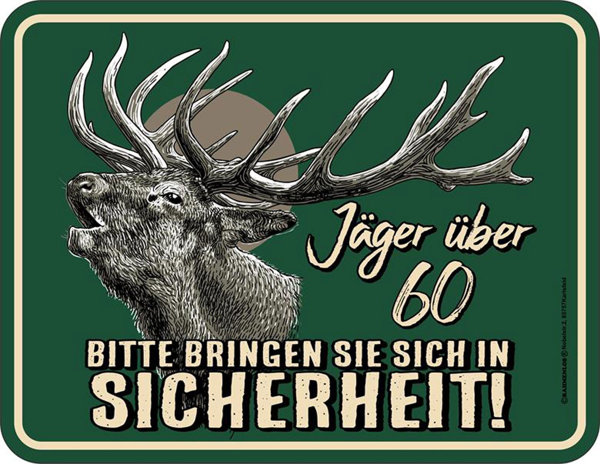 Metallschild Jäger - Fun-Schilder - Jäger über 60