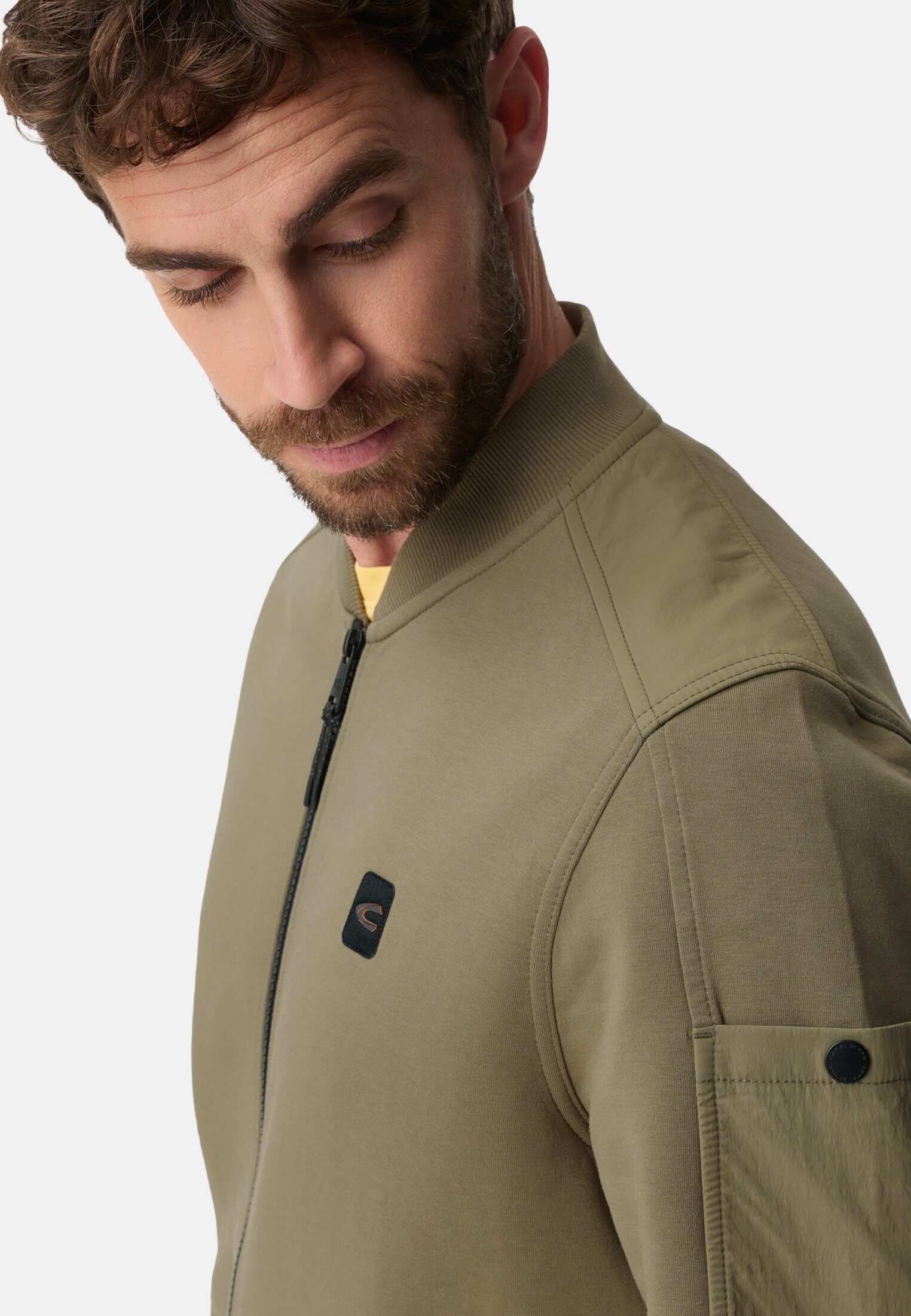 camel active Sweatjacke Sweatjacke mit Reißverschluss Langarm