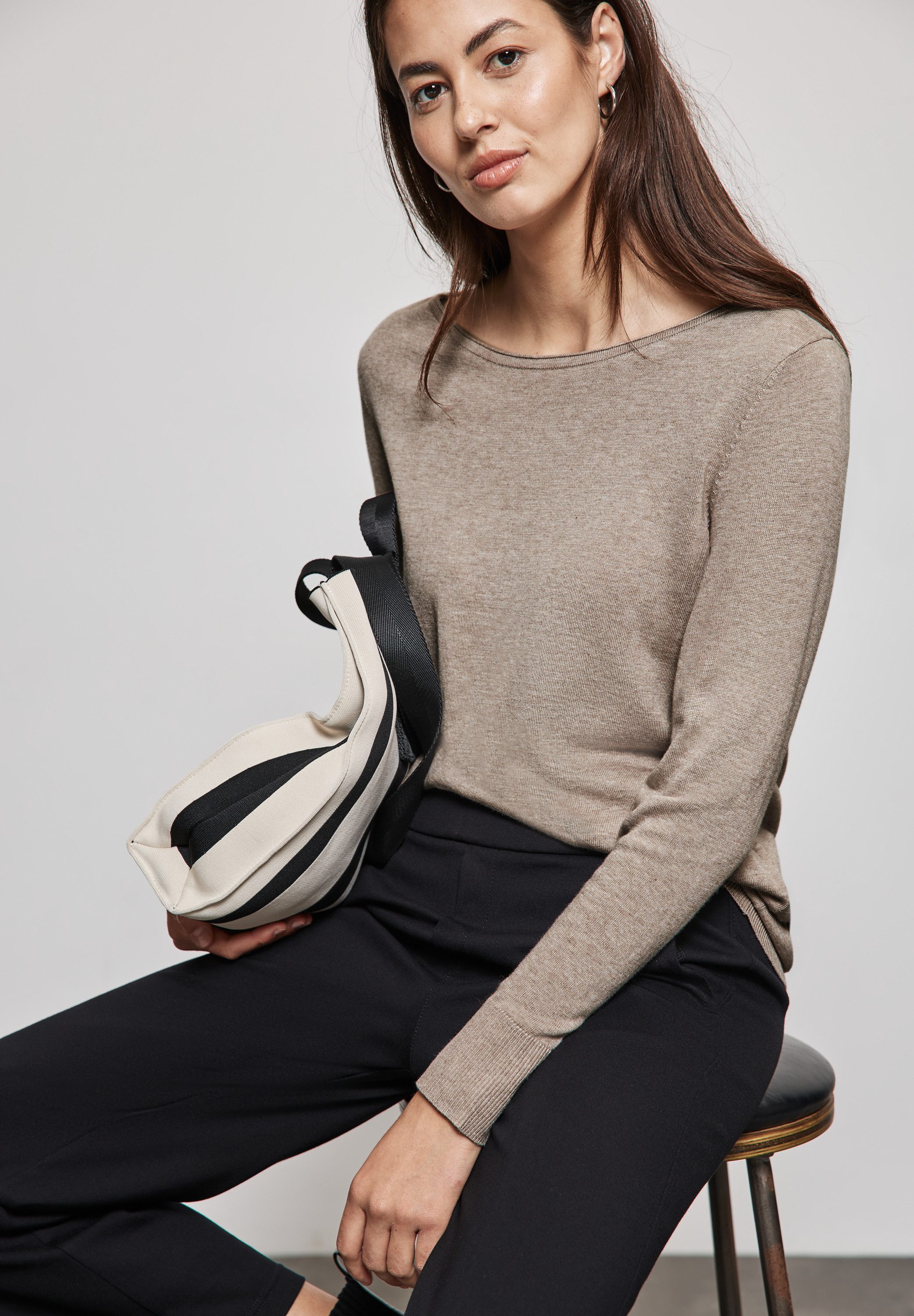 STREET ONE Strickpullover mit U-Boot-Ausschnitt