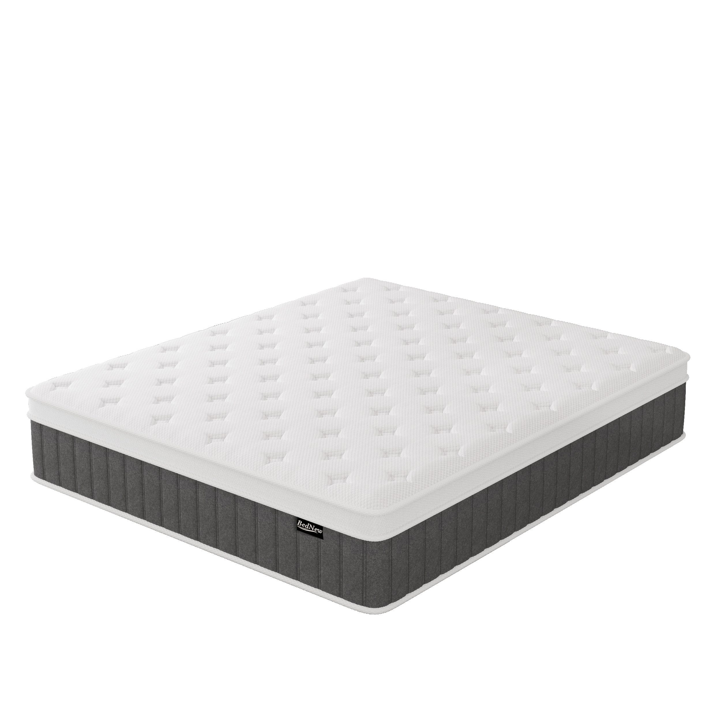 Taschenfederkernmatratze 180 x 200cm, 26cm H3 Höhe – 7-Zonen Orthopädische Matratze, Bednew, 26 cm hoch, mit Comfort Memory-Schaum Schicht, 101 Nächte Probeschl – Bild 3 von 5