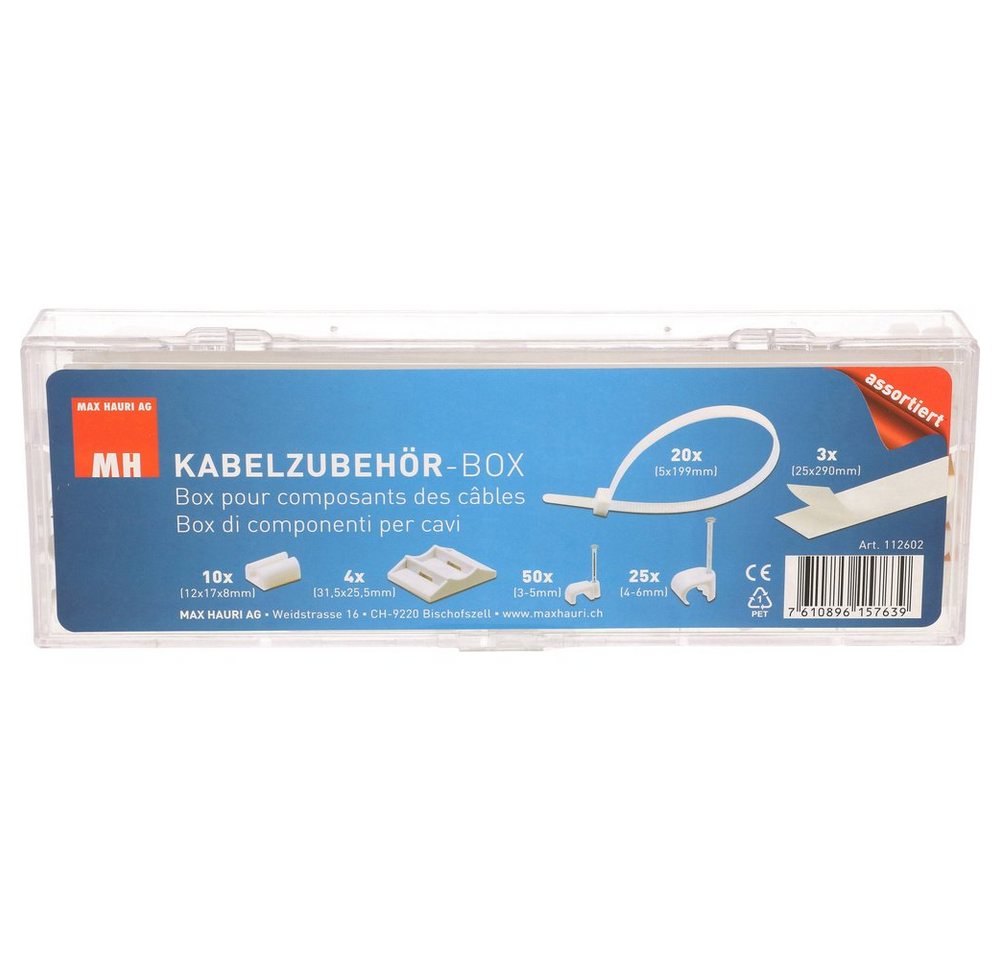 Thumbnail - Max Hauri AG Kabelverbinder-Sortiment Max Hauri AG Kabelhalter-Sortimentsbox 112602 1 St., 112602