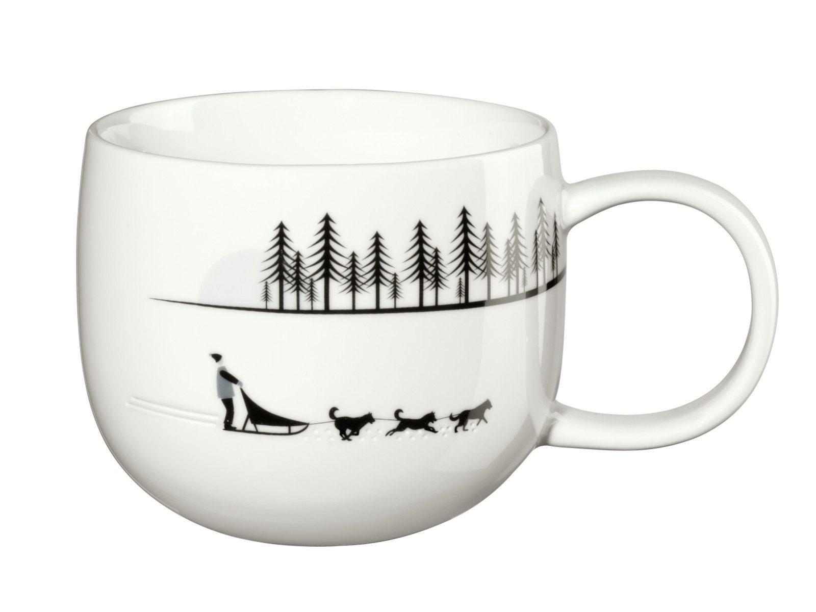 ASA SELECTION Becher joy Henkelbecher sled dogs 0,4l, new bone china