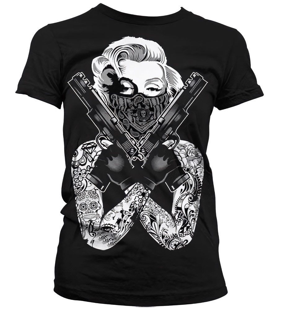 Marilyn Monroe T-Shirt Gangsta Pose Girly T-Shirt