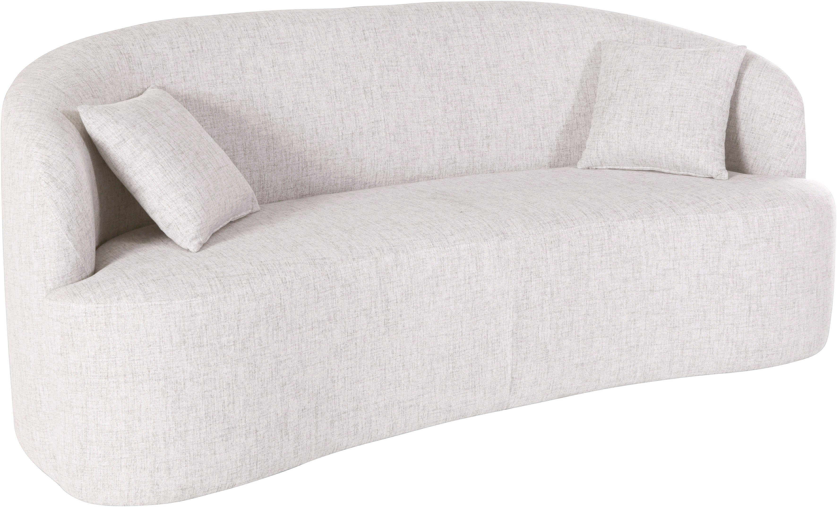 LeGer Home by Lena Gercke 3-Sitzer "Dilara", gerundete Rückenlehne und Fron günstig online kaufen