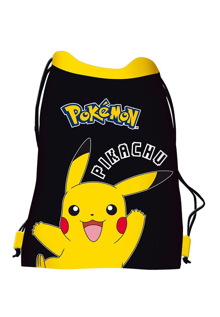 POKÉMON Turnbeutel Pikachu Turnbeutel Kinder mit Tunnelzug und Namensfeld