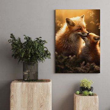 Hustling Sharks Leinwandbild Fox-Bild als XXL Leinwandbild "Fox Love" - exklusives Tierbild, in 7 unterschiedlichen Größen verfügbar