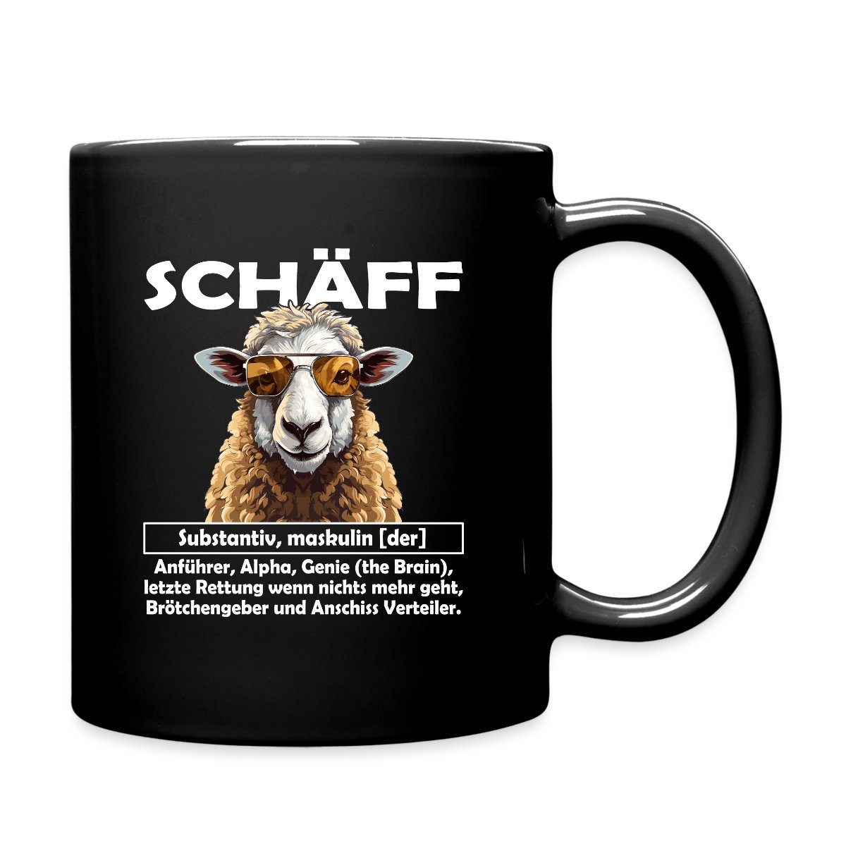 Spreadshirt Tasse Chef Tasse Mit Lustigem Spruch, Schäff Definition Tasse Einfarbig, Keramik
