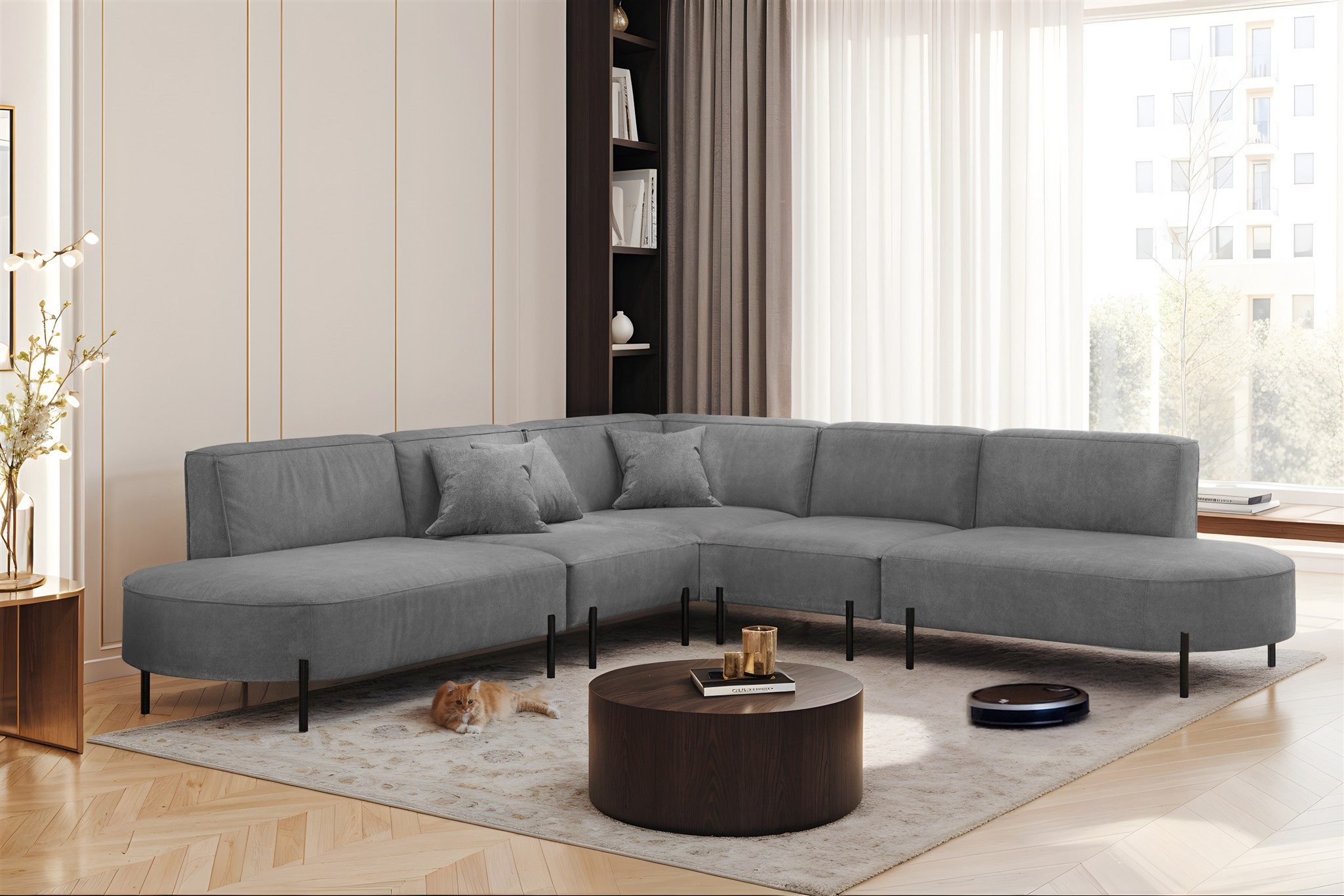 Fun Möbel Ecksofa Sofa VALENCIA Seite günstig online kaufen