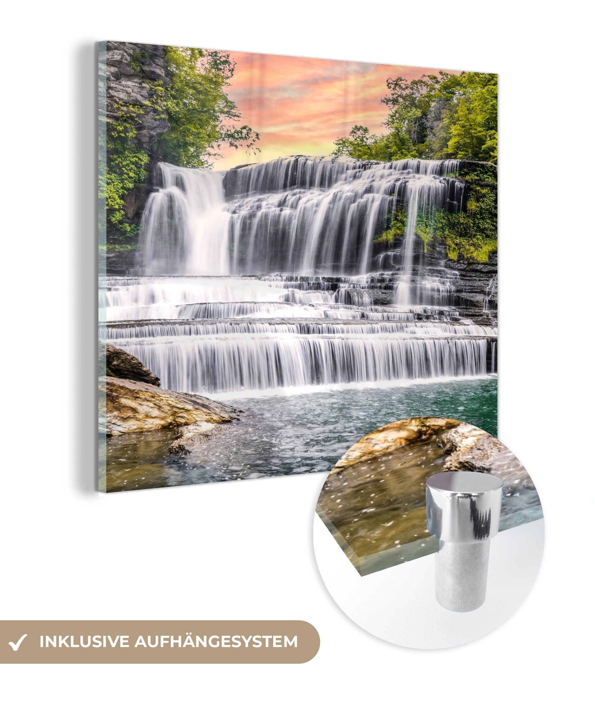 MuchoWow Acrylglasbild Wasserfall - Wasser - günstig online kaufen