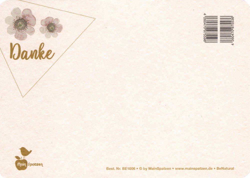 Thumbnail - Postkarte Papp-Postkarte "Danke"