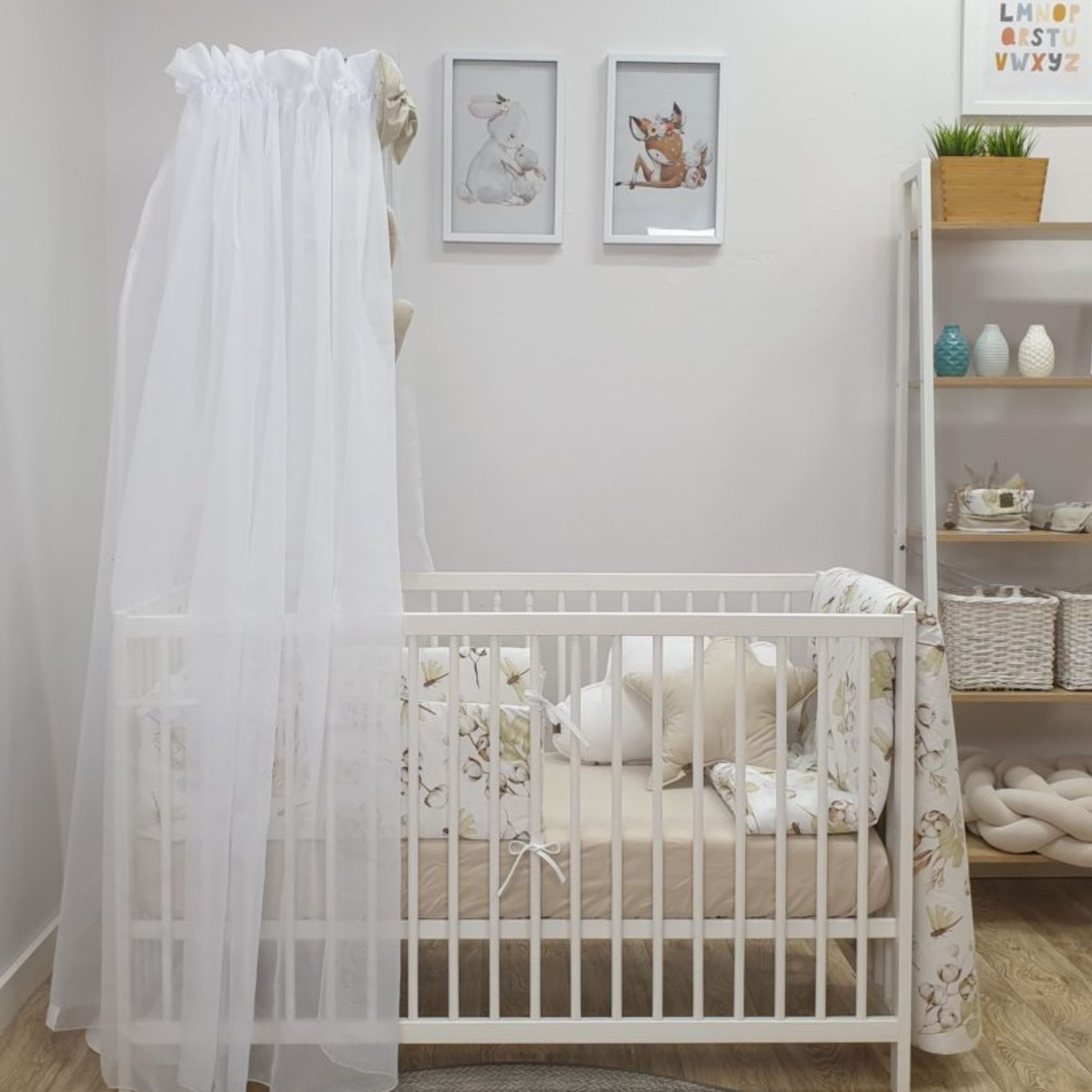 Babybettbezug Baby Bett Set 200 Cotton beige - für Babybett 70x140 Bett  Ausstattung, Babymajawelt, Modernes Design, Top Baumwolle, Made in EU