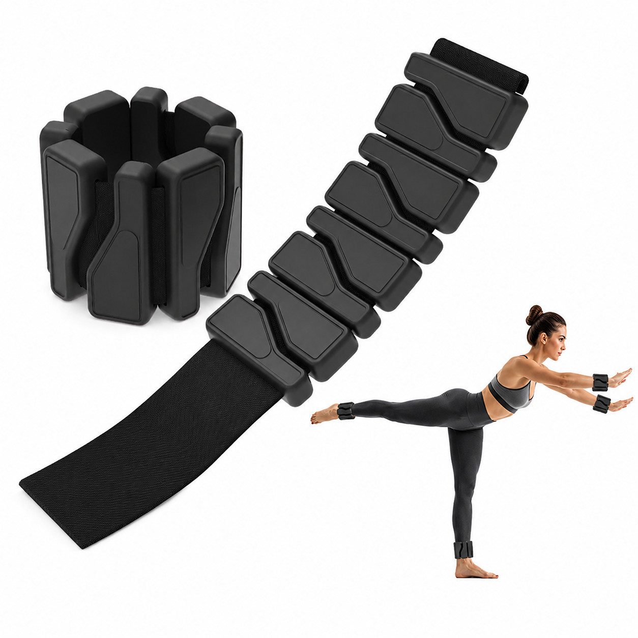 Vornix Gewichtsmanschette 2er Set Handgelenk- und Knöchelgewichte je 0,45 kg, (Silikon Gewichtsmanschetten für Fitness Training, Kraftübungen, Yoga, Rehabilitation und Zuhause)