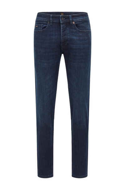 BOSS 5-Pocket-Jeans Tapered-Fit Джинси aus dunkelblauem Super-Stretch-Denim