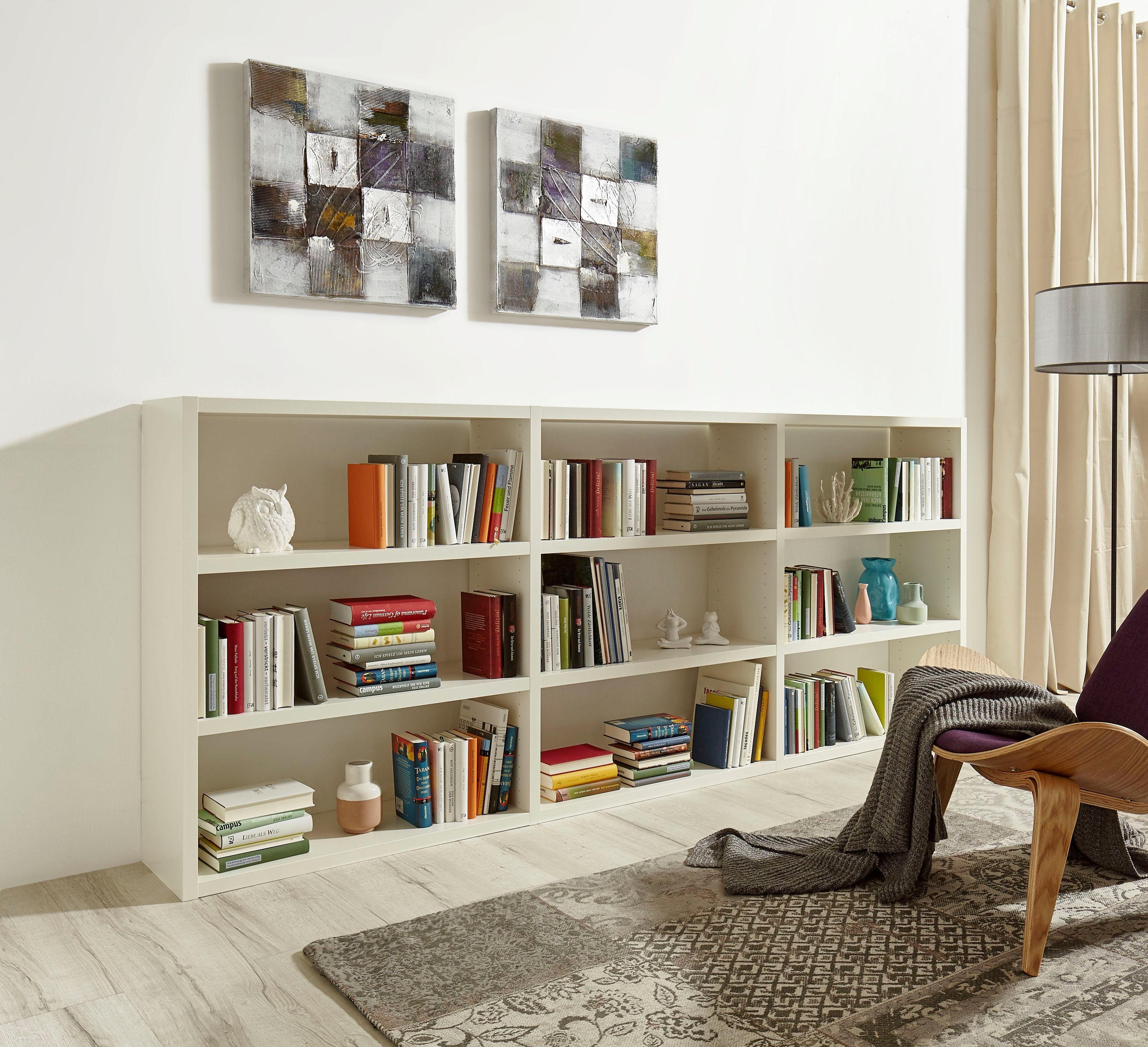 fif möbel Raumteilerregal Toro, 9 Fächer, Breite 275,8 cm Creme Weiß | Raumteiler-Regale