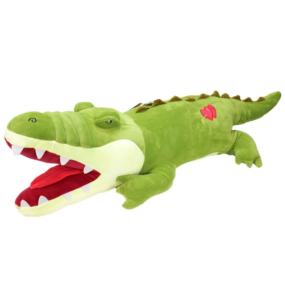 BEMIRO Tierkuscheltier XXL Plüsch Krokodil – 120 cm, flauschig weich