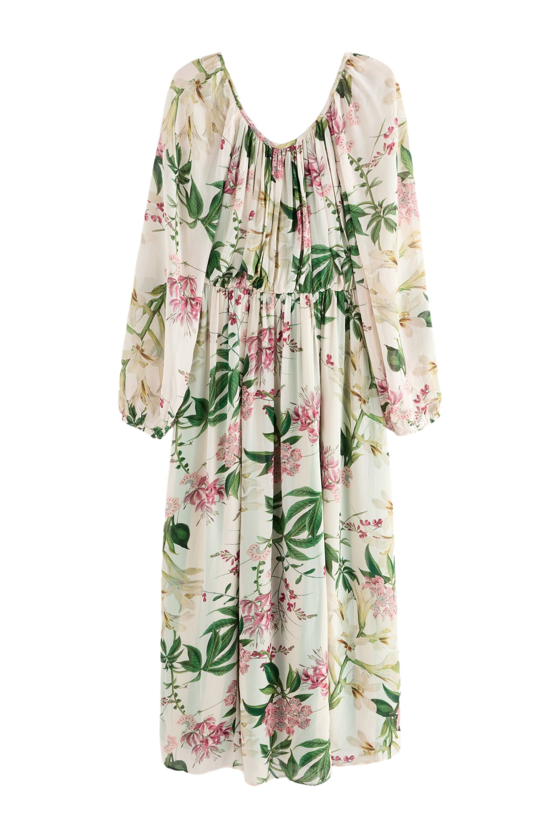 Next Maxikleid Langärmeliges, plissiertes Maxikleid (1-tlg) günstig online kaufen