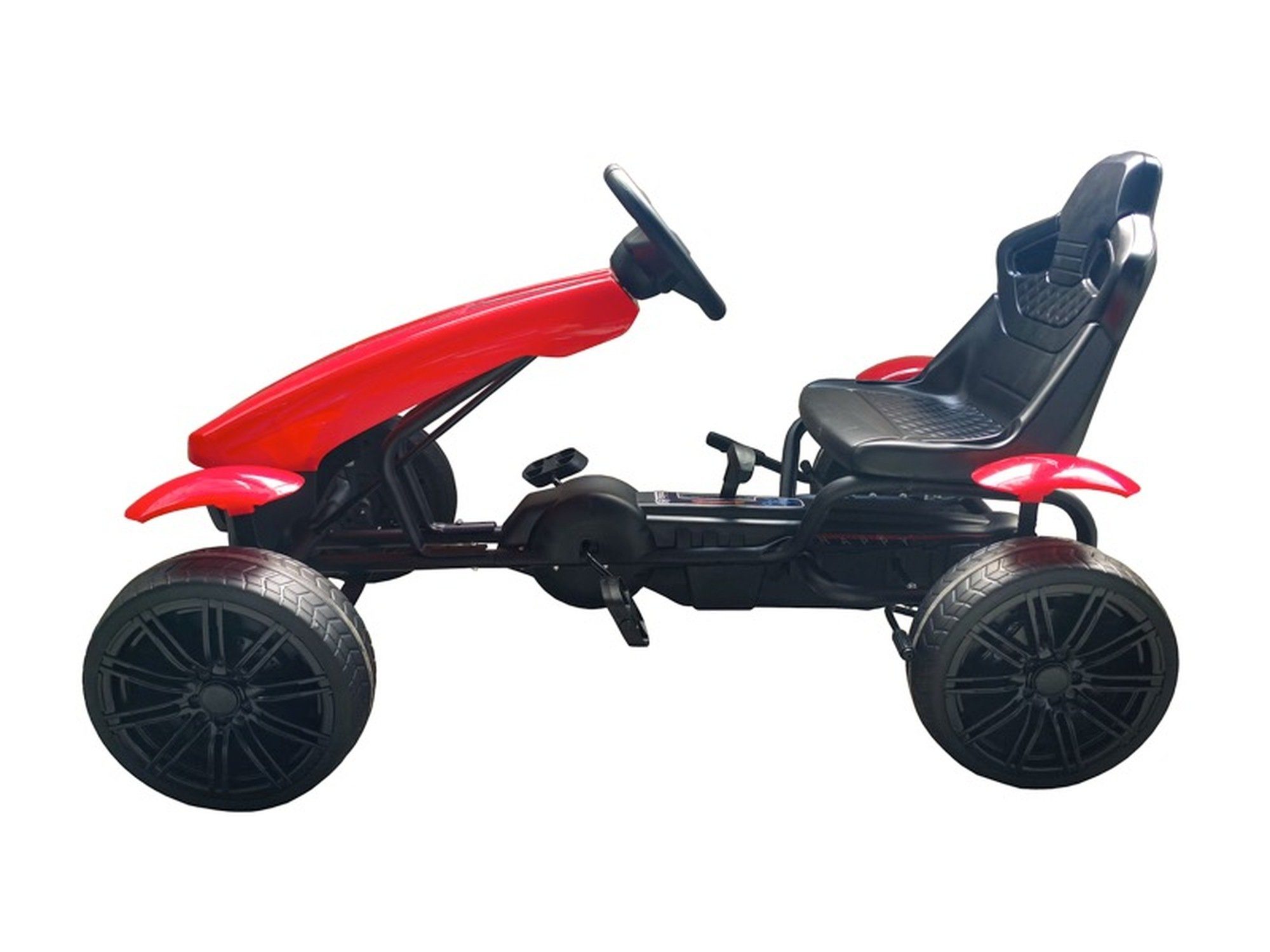 TPFLiving Go-Kart Matteo - rot - Farbe:, Kinderfahrzeug - Tretauto - Pedal-Go-Kart für Kinder von 3-8 Jahren