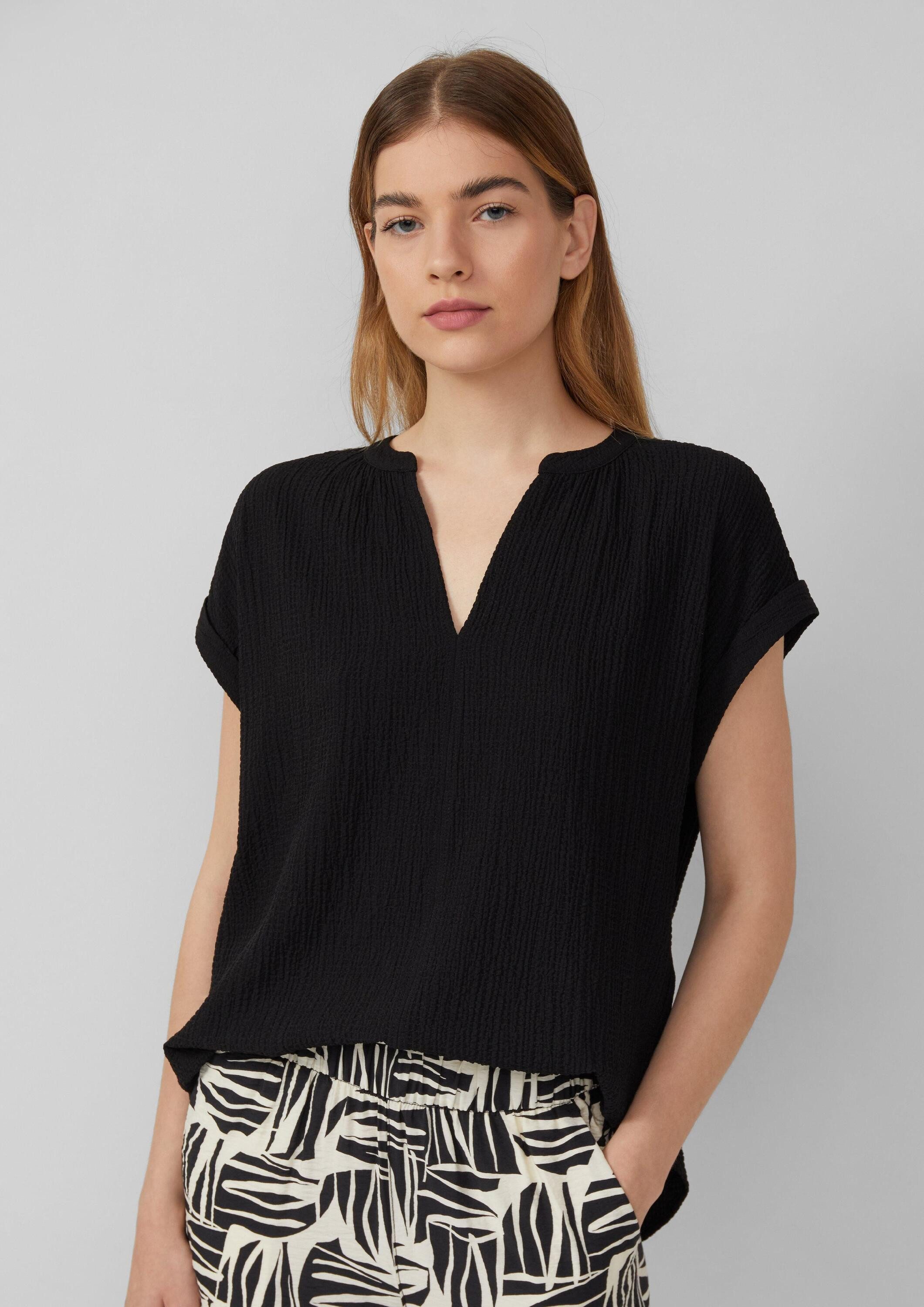 s.Oliver Blusentop Bluse Strukturierte Bluse aus Viskosemix günstig online kaufen